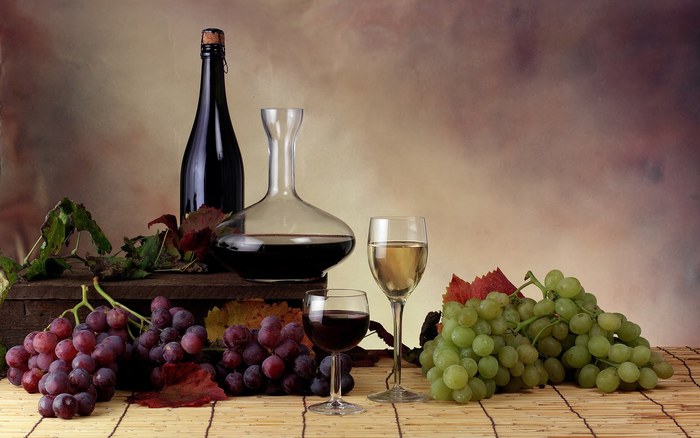 Great poster texture Vino en la mesa