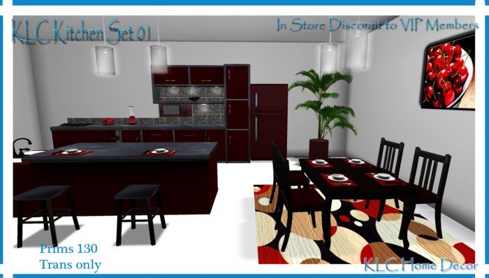 Second Life Marketplace - KLC -Kitchen Set 01(Boxed)TODAY ONLY 50% OFF!