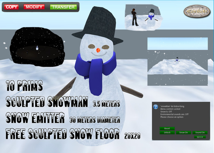 SnowMan + Snow Emitter + free sculpted ground