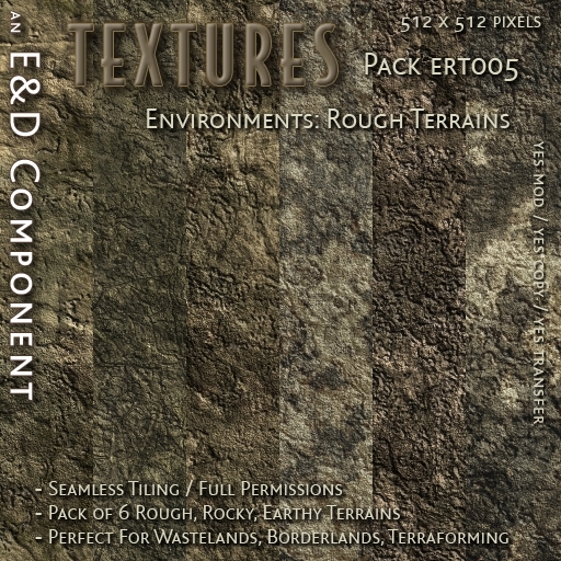 Second Life Marketplace - [ERT005] 6 Rough, Rocky, Earthy, Mossy ...