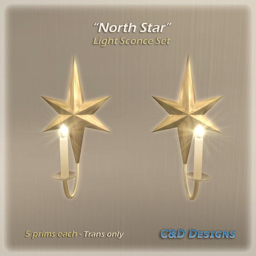 Holiday: "North Star" - Light Sconce Set ~ DISCOUNTED 
