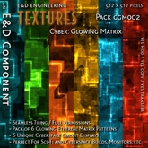 [CGM002] 6 512px Abstract Computer CPU Processor PCB Circuit Textures with Glowing Edges Cyber Detail by E&D ENGINEERING