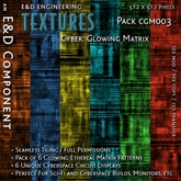 [CGM003] 6 Glowing Ethereal Cyber Matrix Circuit Display Textures from E&D ENGINEERING
