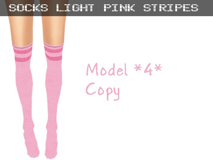 Socks *4* Light Pink Stripes