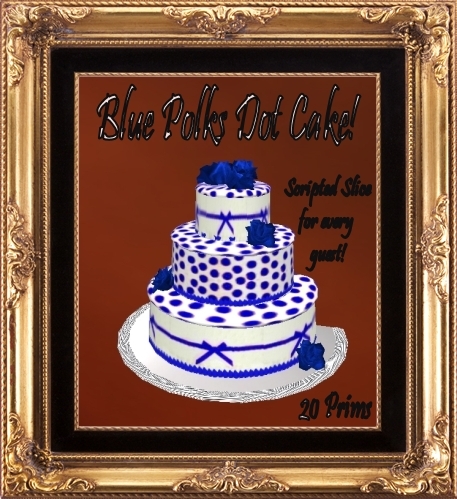 Polka Dot Blue Cake 