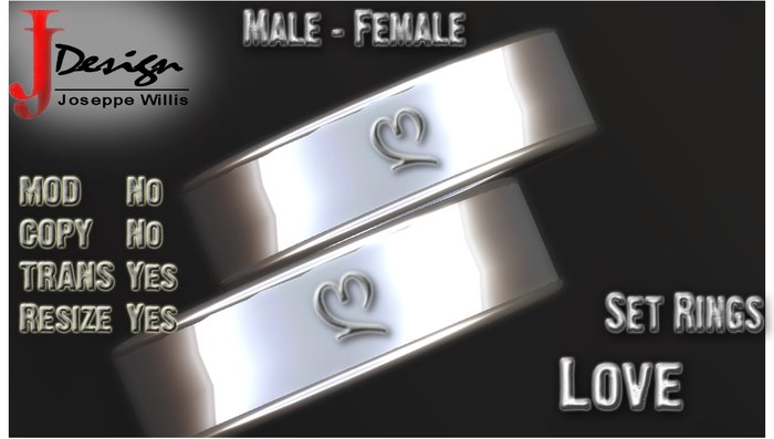 Set Rings with <3 inscription