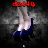 Dare Designs: Dotty pumps - blue
