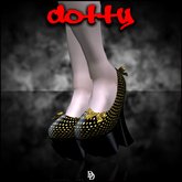 Dare Designs: Dotty pumps - gold