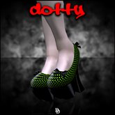 Dare Designs: Dotty pumps - green