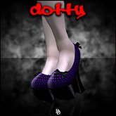 Dare Designs: Dotty pumps - purple