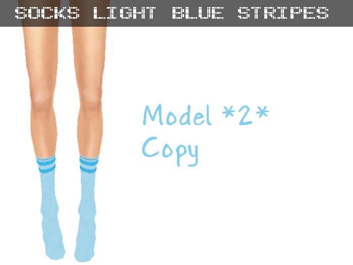 Socks *2* Light Blue Stripes
