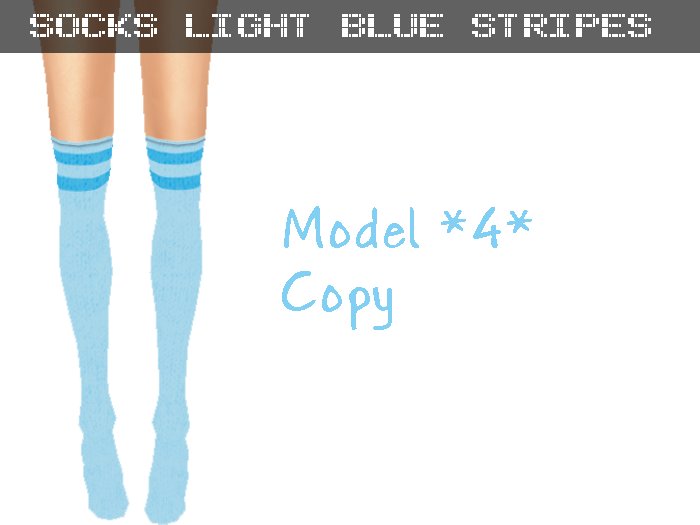 Socks *4* Light Blue Stripes