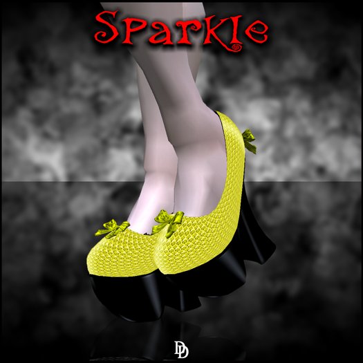 Dare Designs: Sparkle pumps - yellow