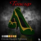 Dare Designs: Teacup pumps - green