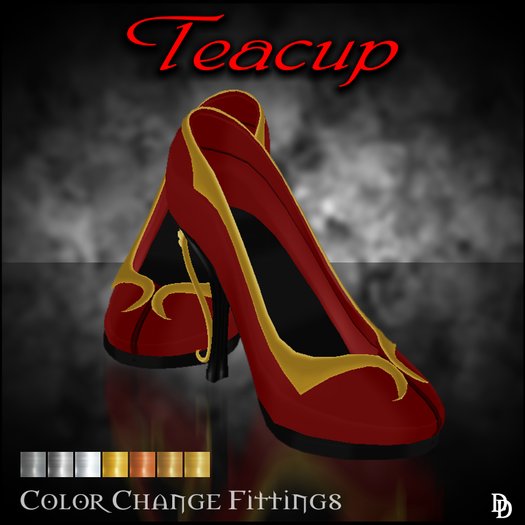 Dare Designs: Teacup pumps - red