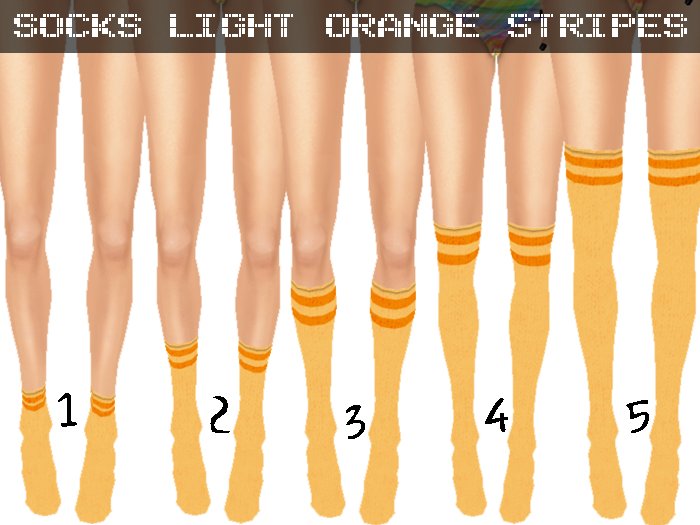Pack Socks *Light Orange Stripes