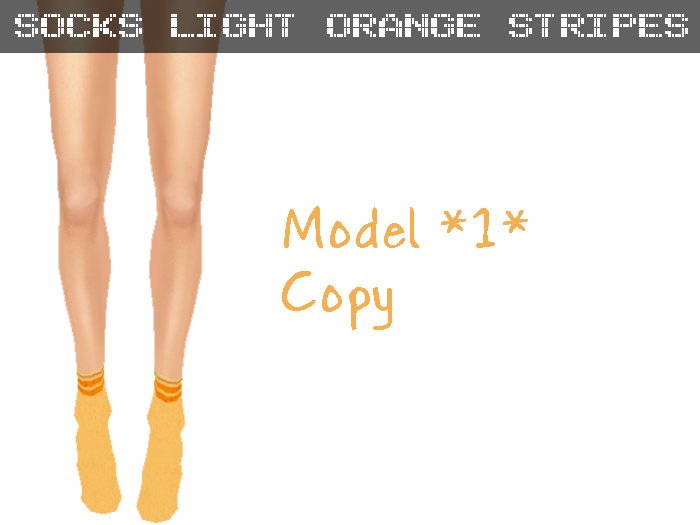 Socks *1* Light Orange Stripes