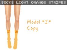 Socks *2* Light Orange Stripes