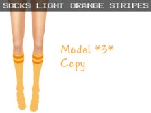 Socks *3* Light Orange Stripes