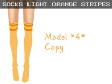 Socks *4* Light Orange Stripes