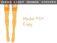 Socks *5* Light Orange Stripes