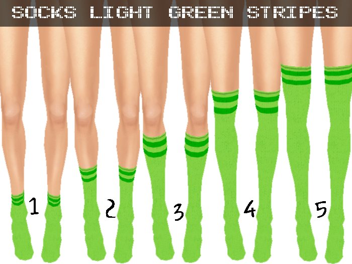 Pack Socks *Light Green Stripes