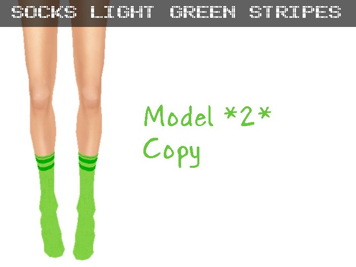 Socks *2* Light Green Stripes