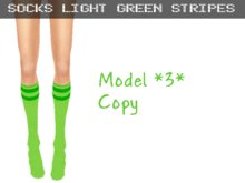 Socks *3* Light Green Stripes