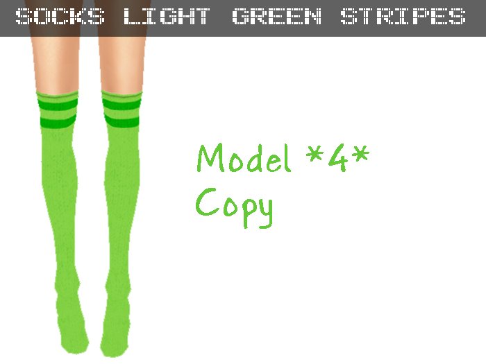 Socks *4* Light Green Stripes