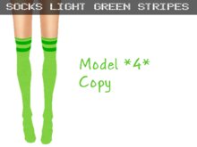 Socks *4* Light Green Stripes
