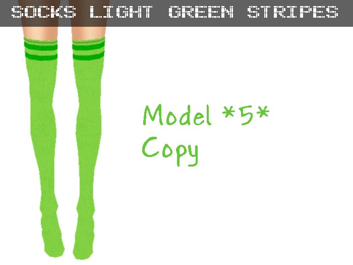 Socks *5* Light Green Stripes