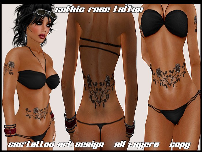[D4u]GOTHIC ROSE TATTOO