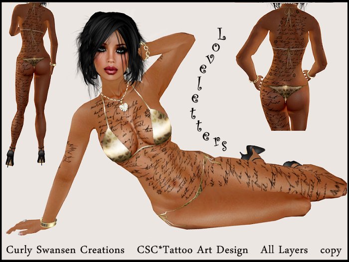 [D4u]LOVELETTERS TATTOO FEMALE