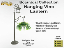 WD* Botanical Hanging Vine Lantern - Silver (Boxed)