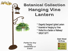 WD* Botanical Hanging Vine Lantern - Woodgrain Finish