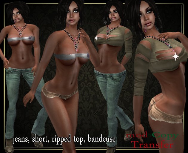 Filou khaki ripped outfit