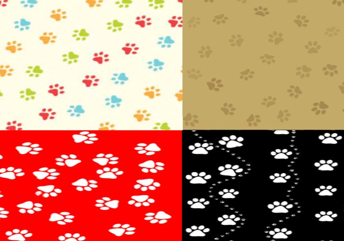 FOUR PAWPRINT TEXTURES FULL PERM
