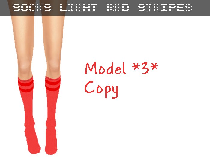 Socks *3* Light Red Stripes