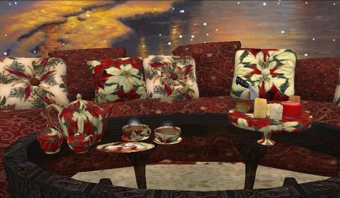 Sparklin's Christmas cheese tray and tea set