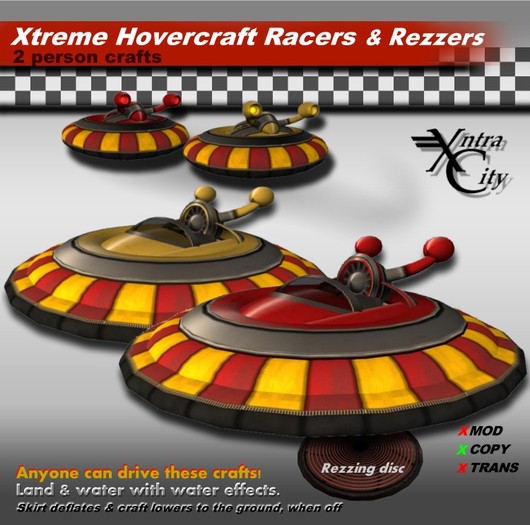 Xtreme Racers Rezzer & Métiers V.1.5 - Aéroglisseurs rouge et jaune