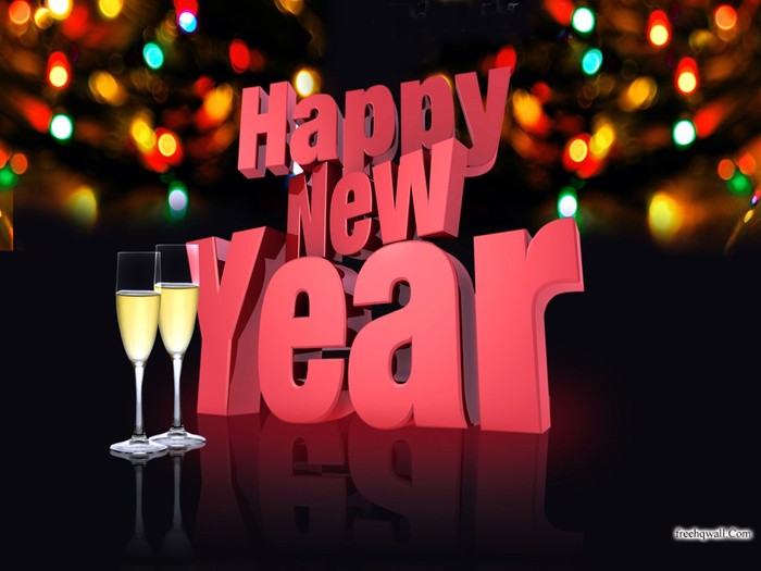 Background New Year 2012 Glass