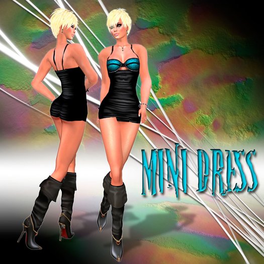 MINI DRESS 2 aqua