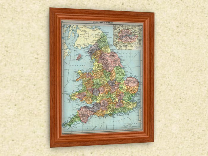 Map (with extra features): London Geographical Institute - England & Wales (1920)