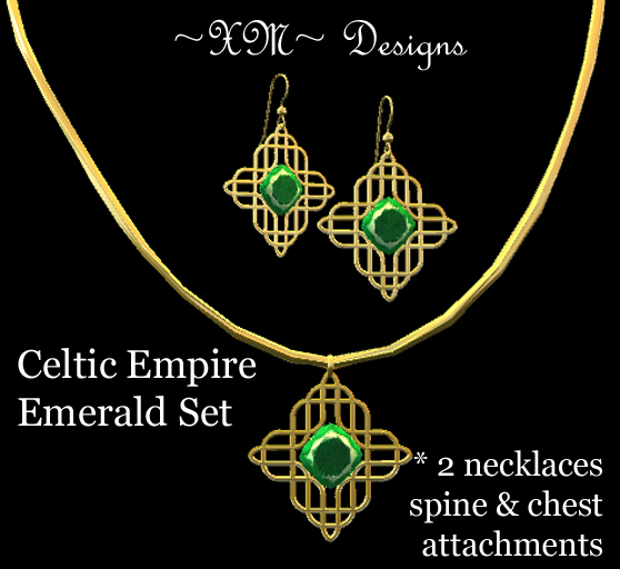 ~XM~ Celtic Empire Emerald Set