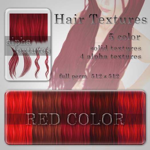 *-{-BraT-}-* Hair Textures [Red]