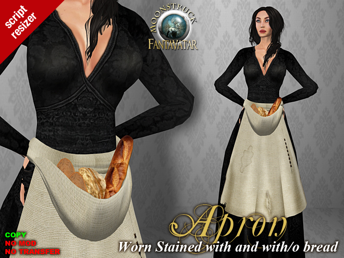 !! MOONSTRUCK !! Apron With and W/o Bread