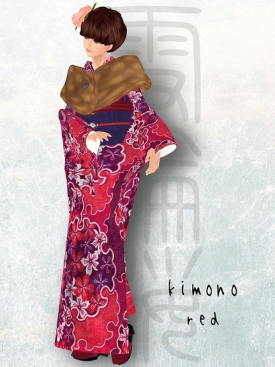 *bg* kimono05 red