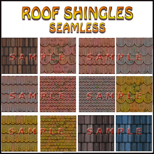 Roof shingles-box 1-seamless 12 textures