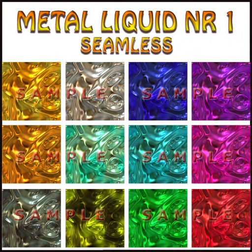 METAL LIQUID-BOX 1- seamless 12 textures