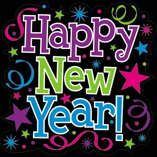 Happy New Year Black Background